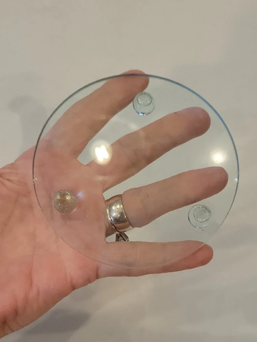 Free With Purchase Yankee Candle Clear Round Glass Holder